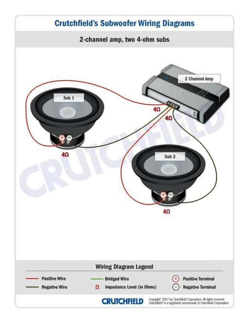 2 Ohm Sub Wiring Diagram Origin At Dual 1 Subwoofer Wiring Subwoofer Car Audio Installation