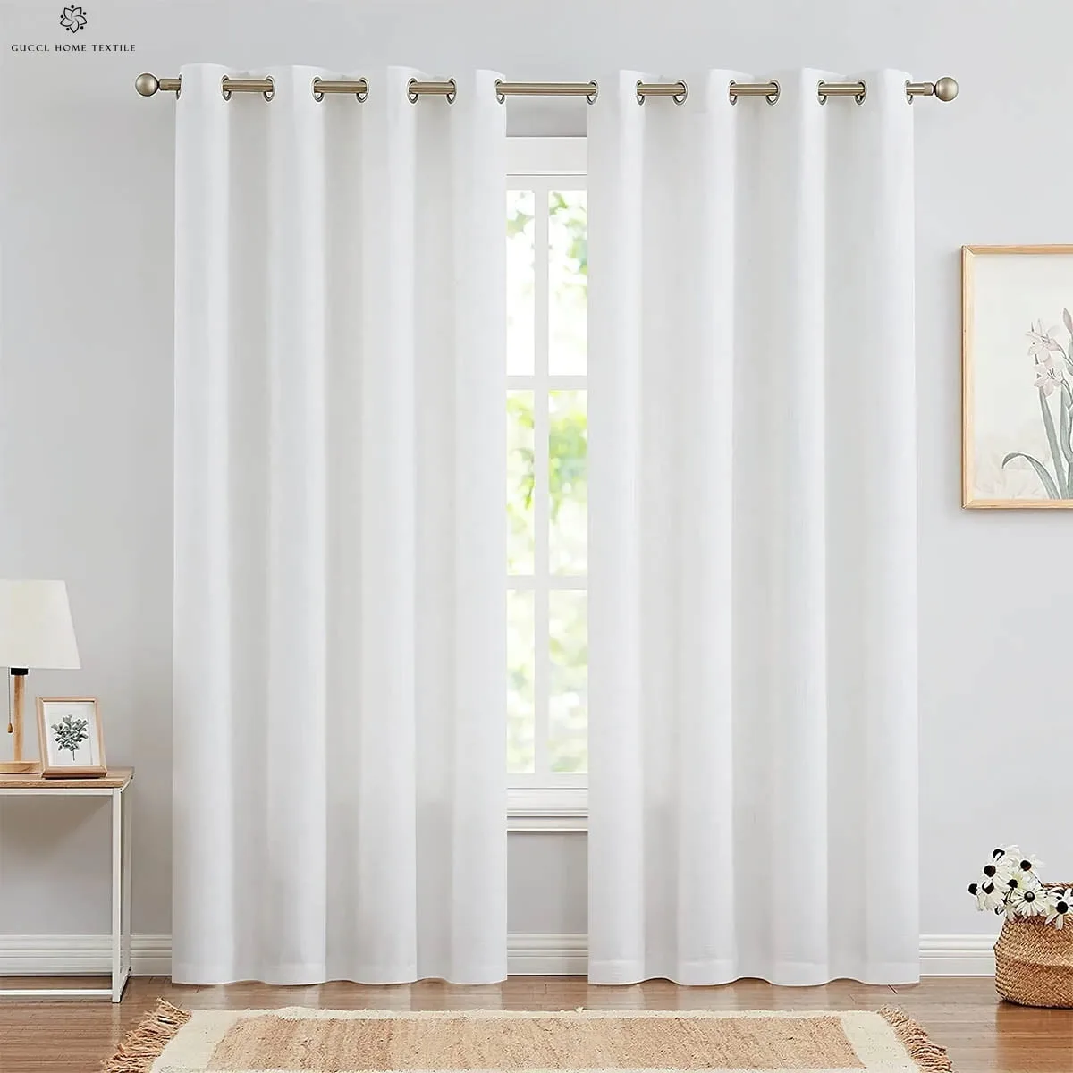2 Pieces Of Wine Red White Gray Solid Color Curtains Modern Simple Bedroom Living Room Kitchen