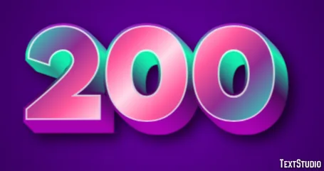 200 Text Effect And Logo Design Number