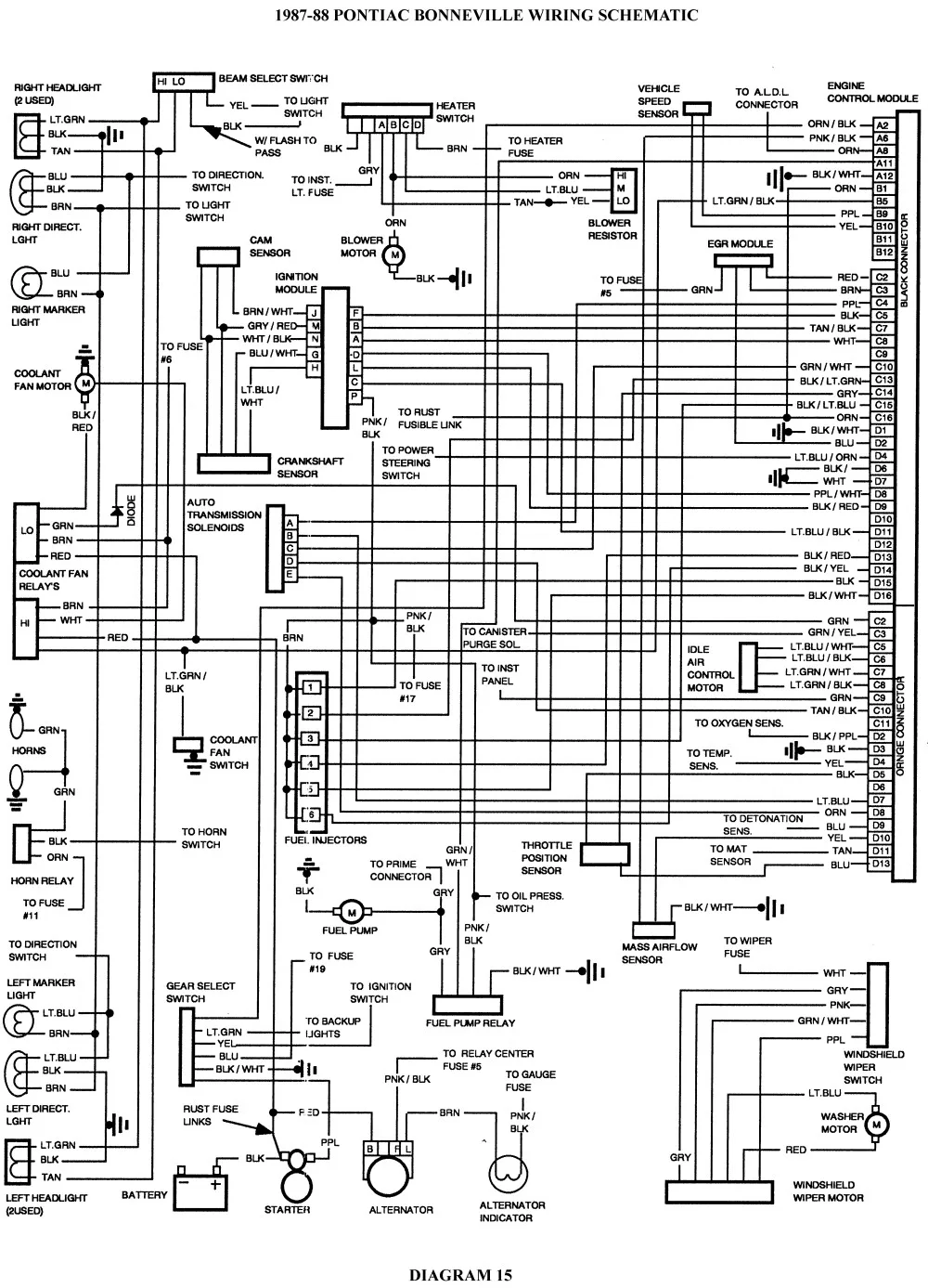 2000 Pontiac Sunfire Wiring Schematic Wiring Diagram