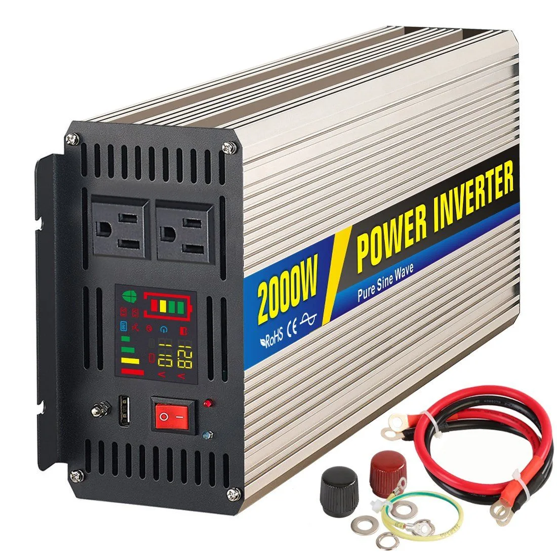 2000W Pure Sine Wave Dc Ac Inverter Oem High Efficiency Power Inverter Off Grid Solar Inverter