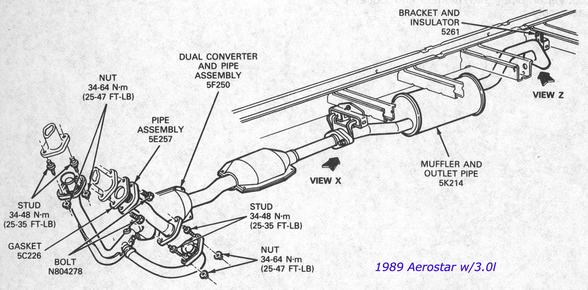 2001 Ford F150 Exhaust System Diagram