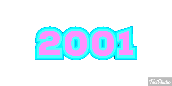 2001 Number Animated Gif Logo Designs