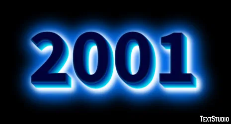 2001 Text Effect And Logo Design Number