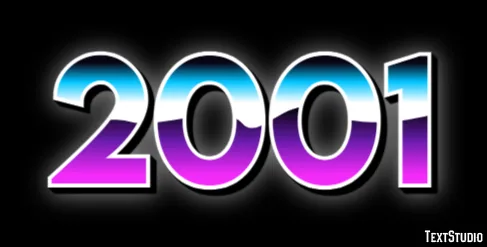 2001 Text Effect And Logo Design Number