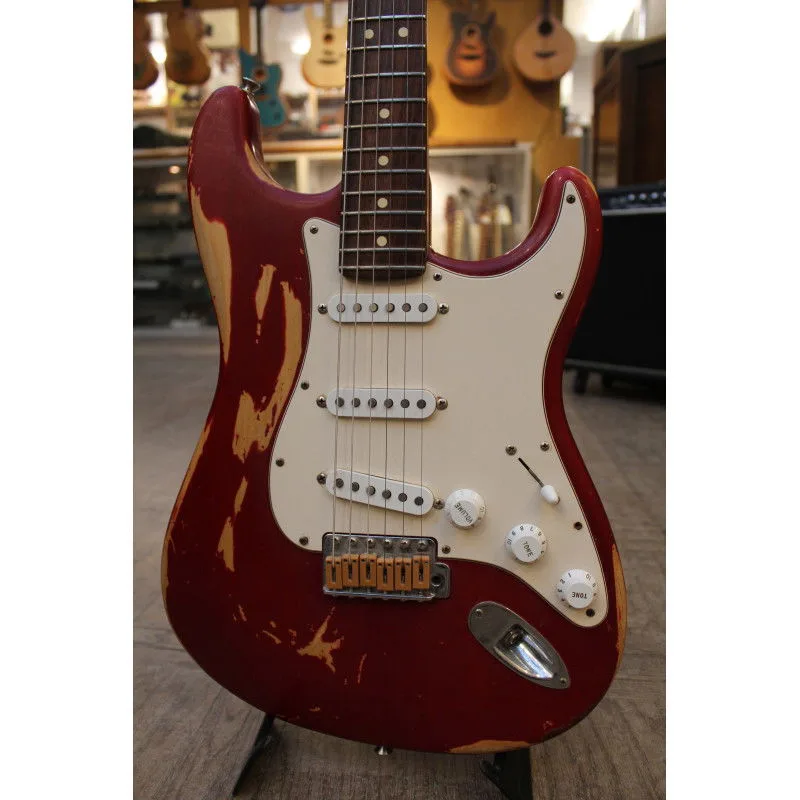 2002 Fender Highway One Stratocaster Crimson Red Transparent