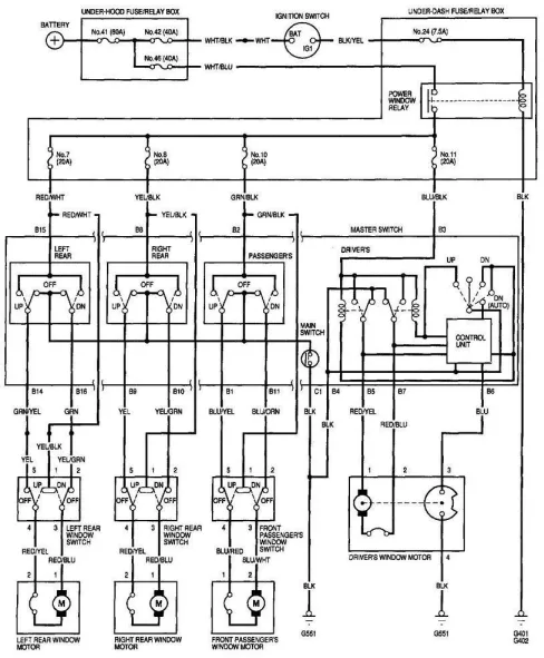 2002 Honda Civic Power Window Wiring Diagram Wiring Diagram