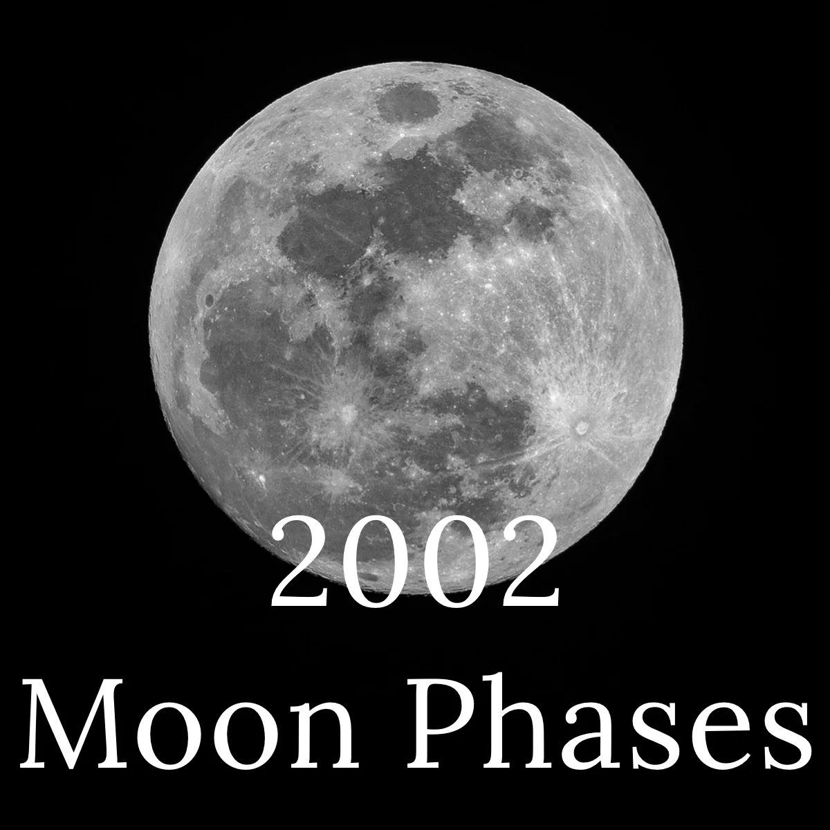 2002 Moon Phases Lunar Phases Calendar For 2002 The Lunaologist