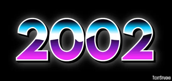 2002 Text Effect And Logo Design Number