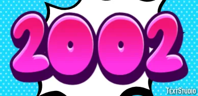 2002 Text Effect And Logo Design Number