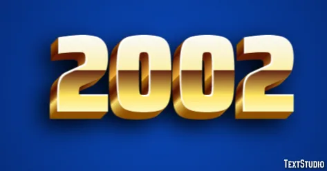 2002 Text Effect And Logo Design Number