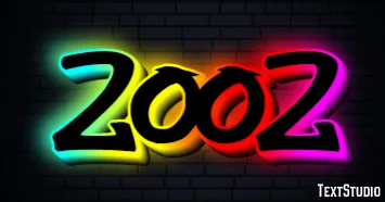 2002 Text Effect And Logo Design Number