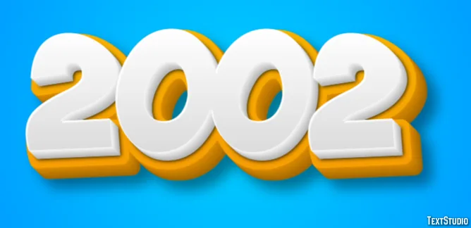 2002 Text Effect And Logo Design Number
