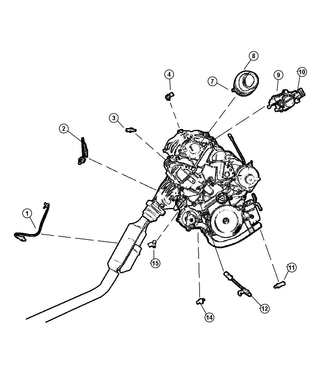 2003 Chrysler Voyager Sensor Coolant Temperature 05269870Ab Chrysler Parts Overstock Fl