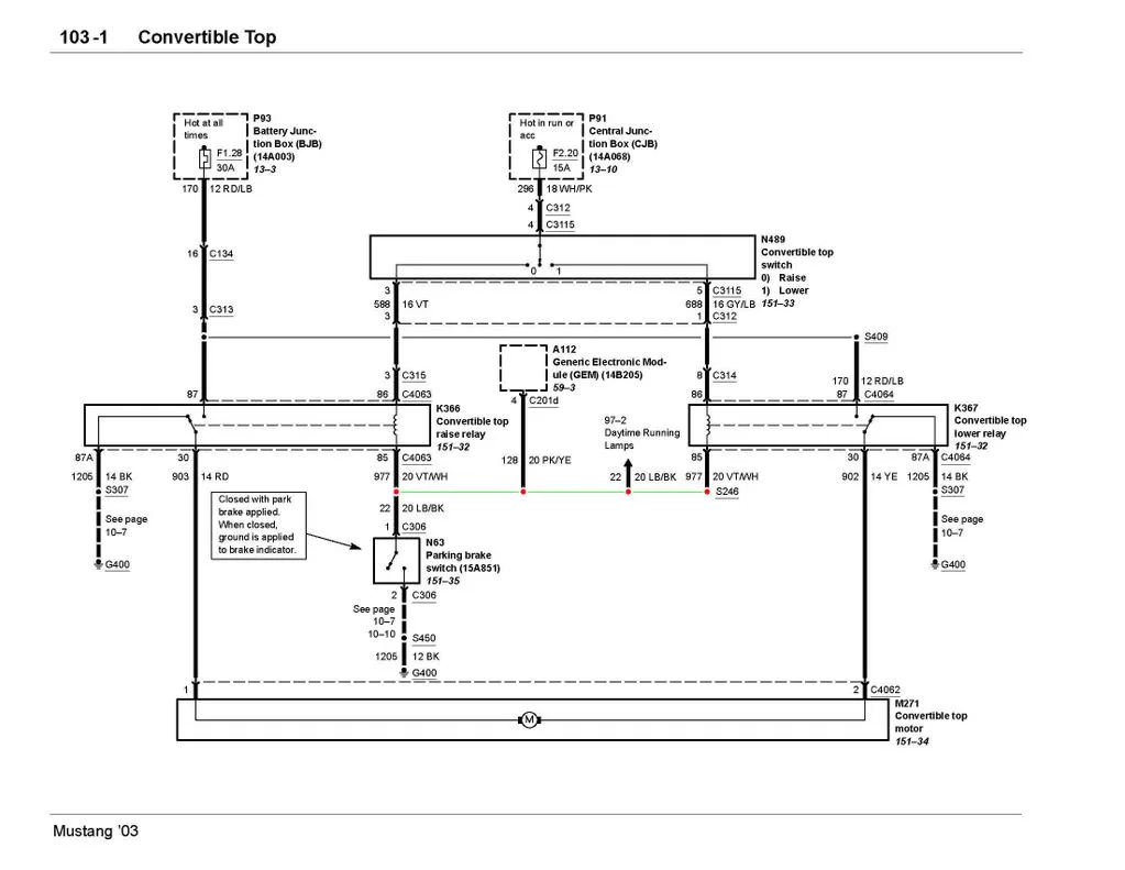 2003 Ford Mustang Wiring Diagrams
