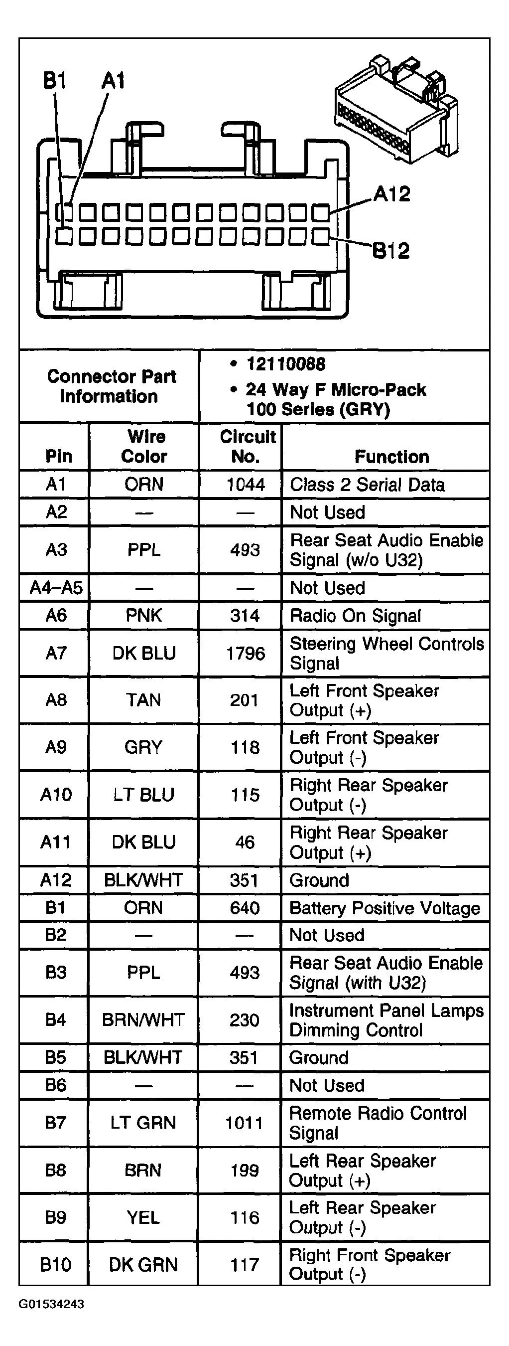 2004 Chevrolet Silverado Radio Wiring Diagram