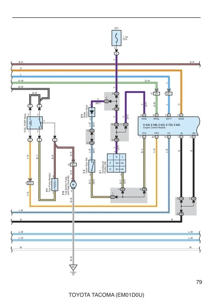 2004 Toyota Tacoma Fuel Pump Wiring Diagram Wiring Diagram
