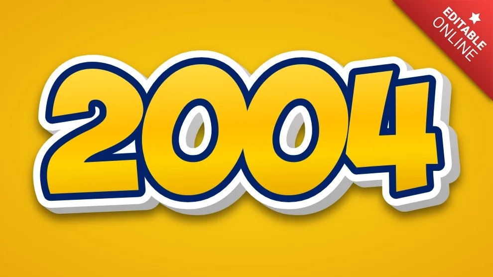 2004 Wow Yellow Text Effect Generator