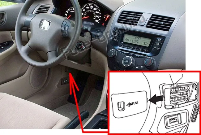 2005 Honda Accord Fuse Panel Diagram