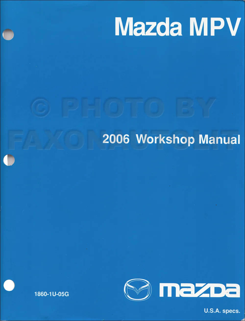 2005 Mazda Mpv Wiring Diagram Original