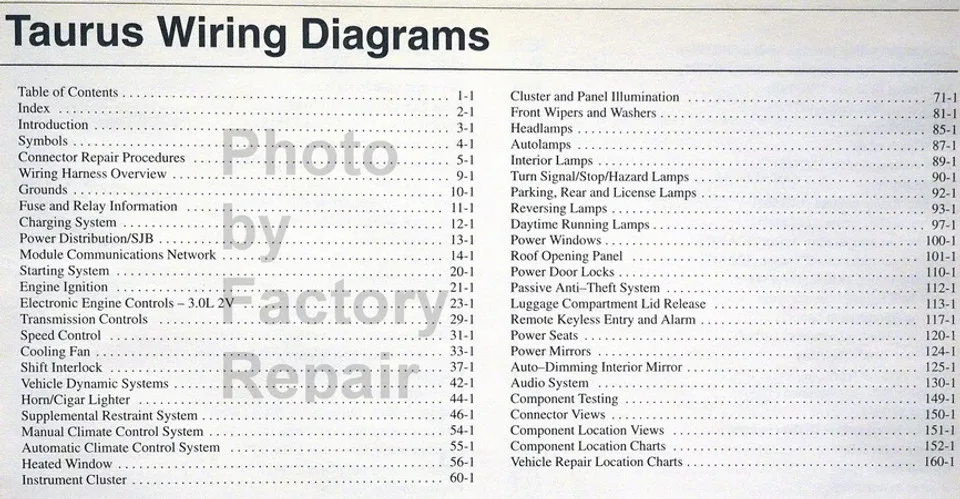 2006 2007 Ford Taurus Electrical Wiring Diagrams Manual Original Factory Repair Manuals