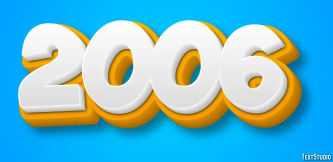 2006 Effet De Texte Et Design De Logos Nombre