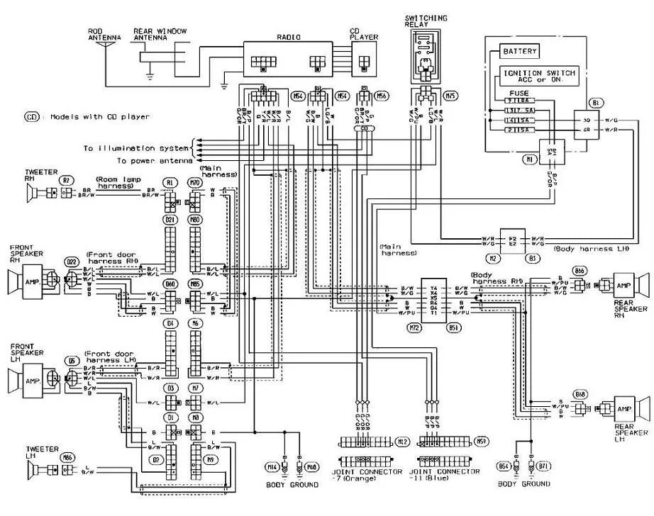 2006 Nissan Teana Stereo Wiring Diagram