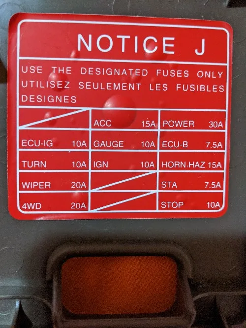 2006 Toyota 4Runner Fuse Box Diagram Mirrors For 2006 Toyota 4Runner