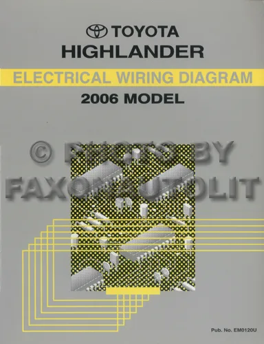 2006 Toyota Highlander Wiring Diagram Manual Original