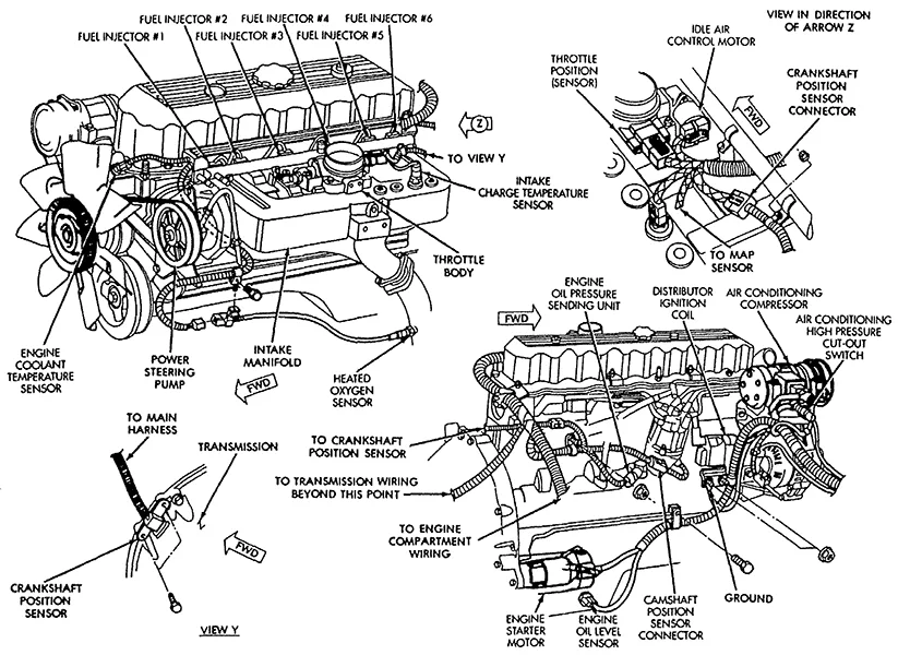 2007 Jeep Wrangler Engine Parts Diagram