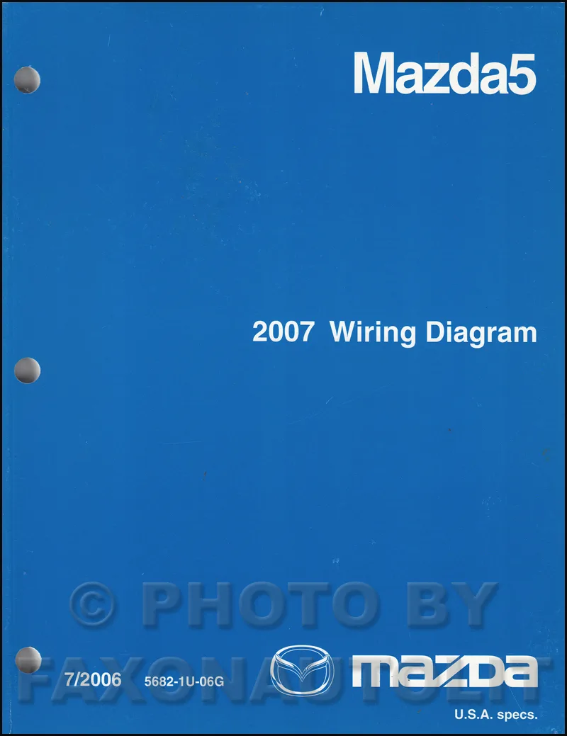 2007 Mazda 5 Wiring Diagram Manual Original