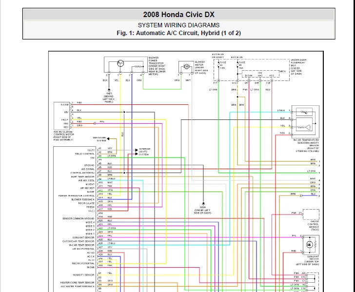 2008 Honda Civic Ac Wiring Diagram Moo Wiring