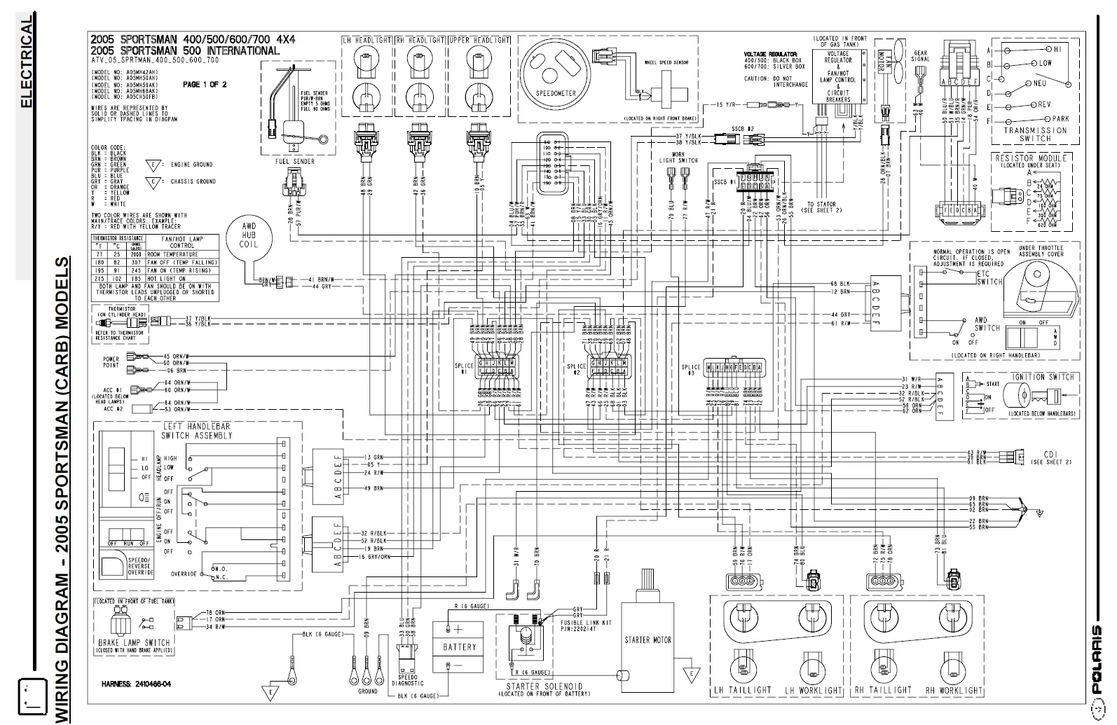 ️2008 Polaris Sportsman 500 Wiring Diagram Pdf Free Download