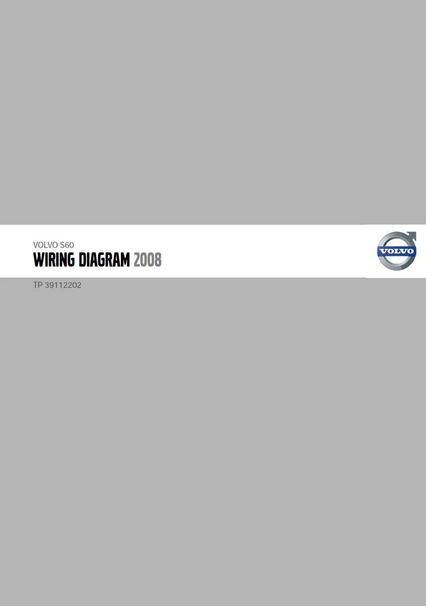 2008 Volvo S60 Electrical Wiring Diagram Tp 39112202 Pdf