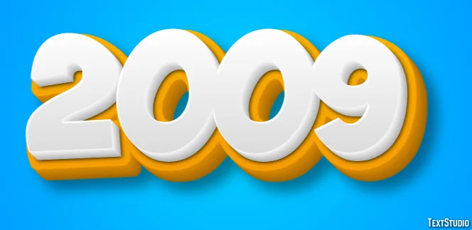 2009 Text Effect And Logo Design Number