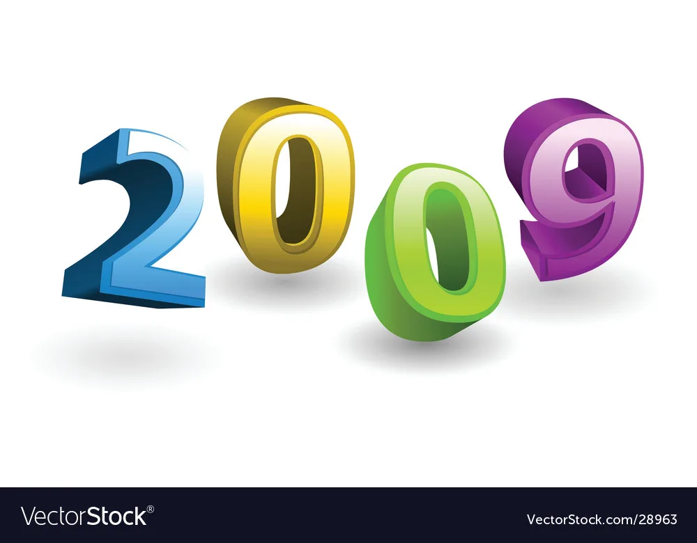 2009 Year Royalty Free Vector Image Vectorstock