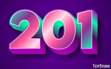 201 Text Effect And Logo Design Number