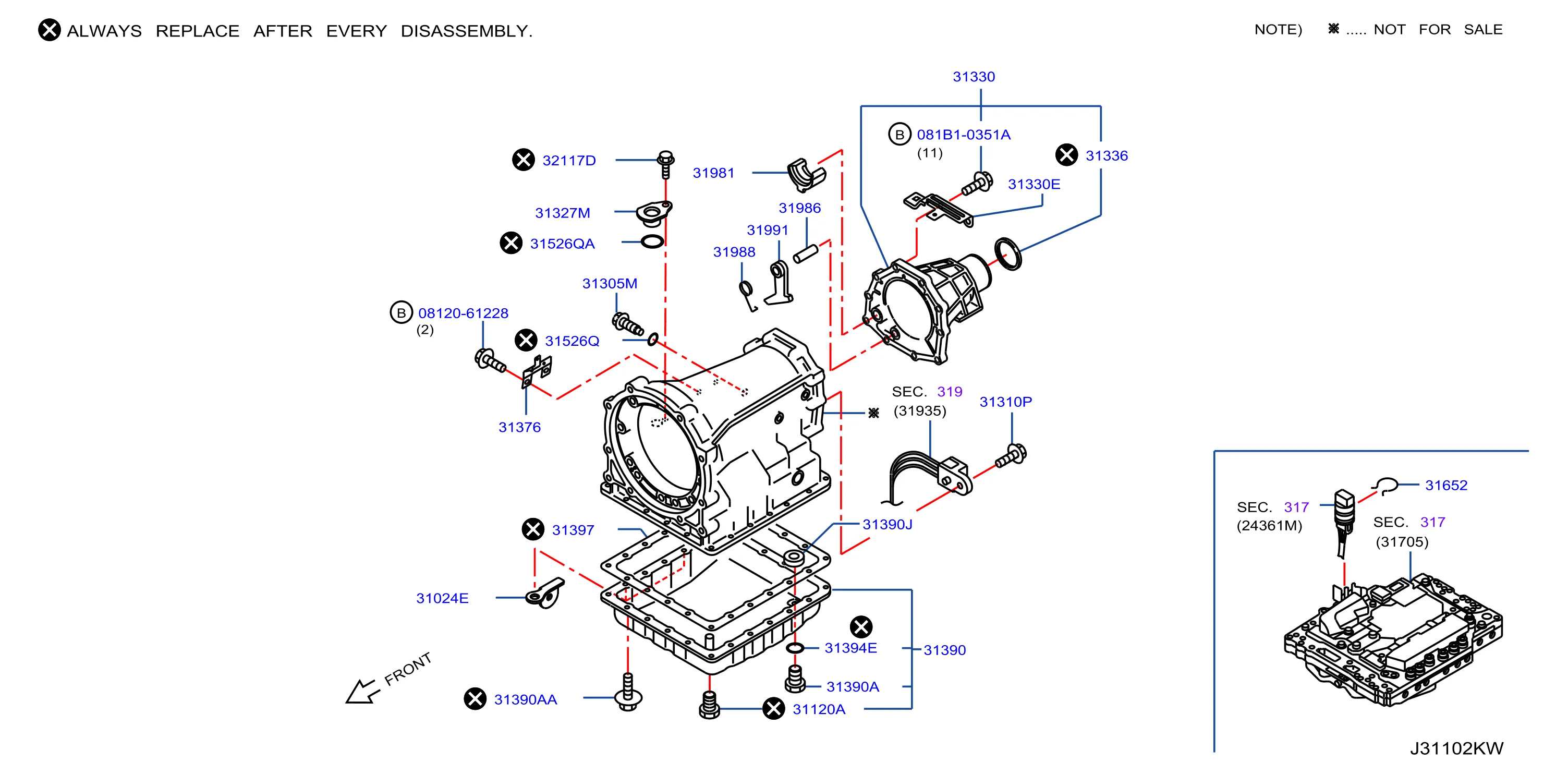 2010 Nissan Automatic Transmission Torque Converter Automatic Transmission Torque 31100 1Xr2E