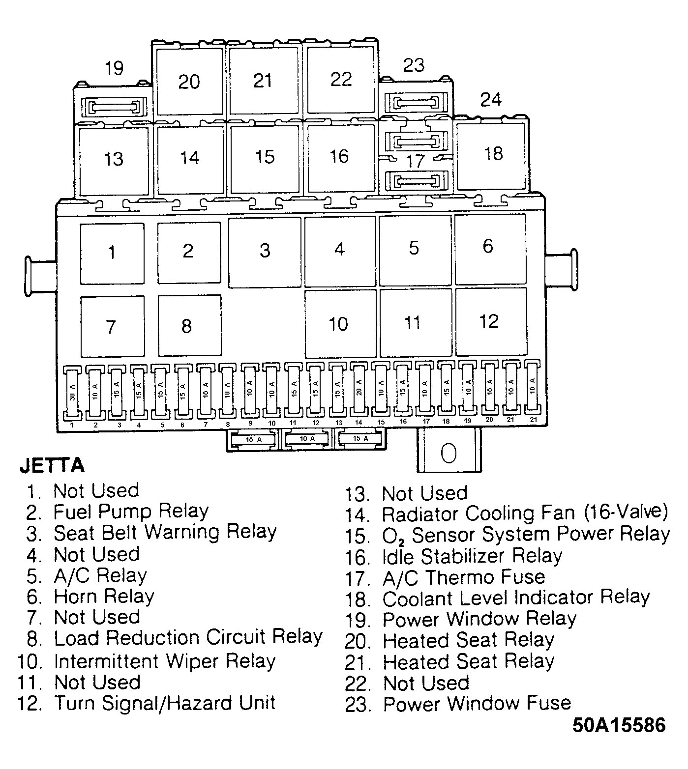2012 Jetta Under Hood Fuse Box Diagram