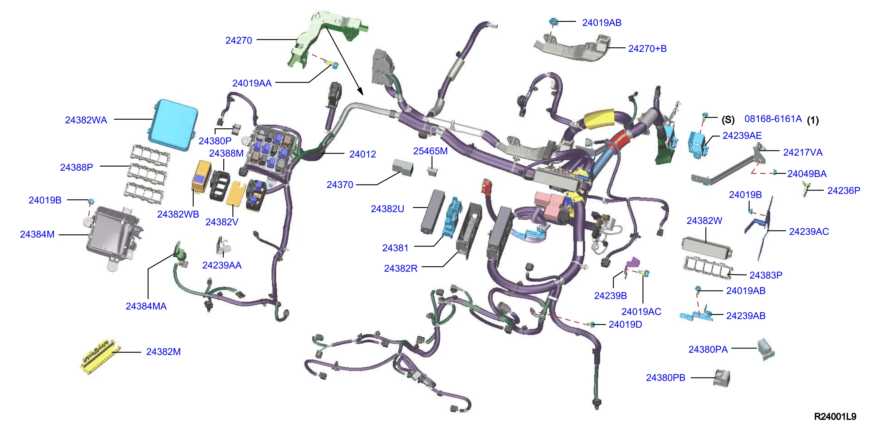2013 Nissan Juke Harness Main Electrical Hb Sv System Wiring 24010 9Re1B Genuine Nissan
