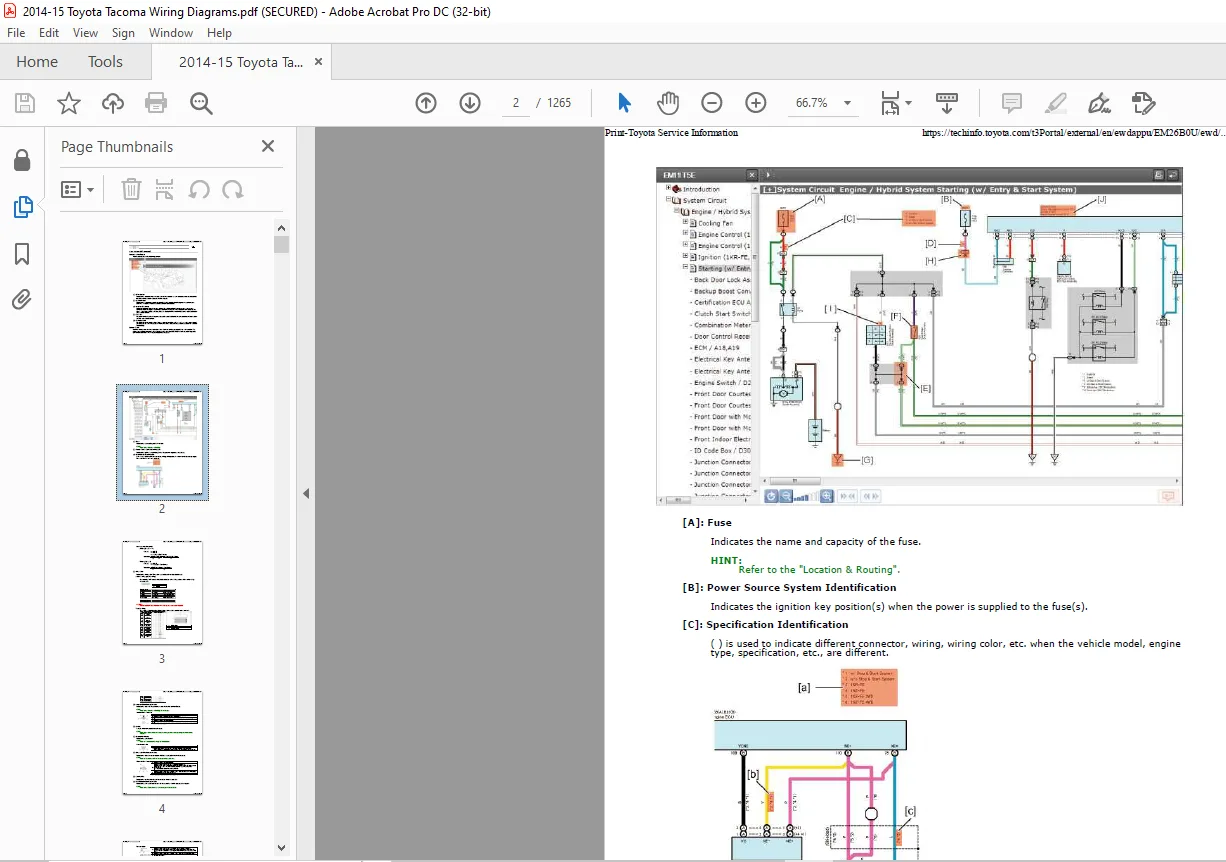 2014 2015 Toyota Tacoma Wiring Diagram Manual Pdf Download Heydownloads Manual Downloads