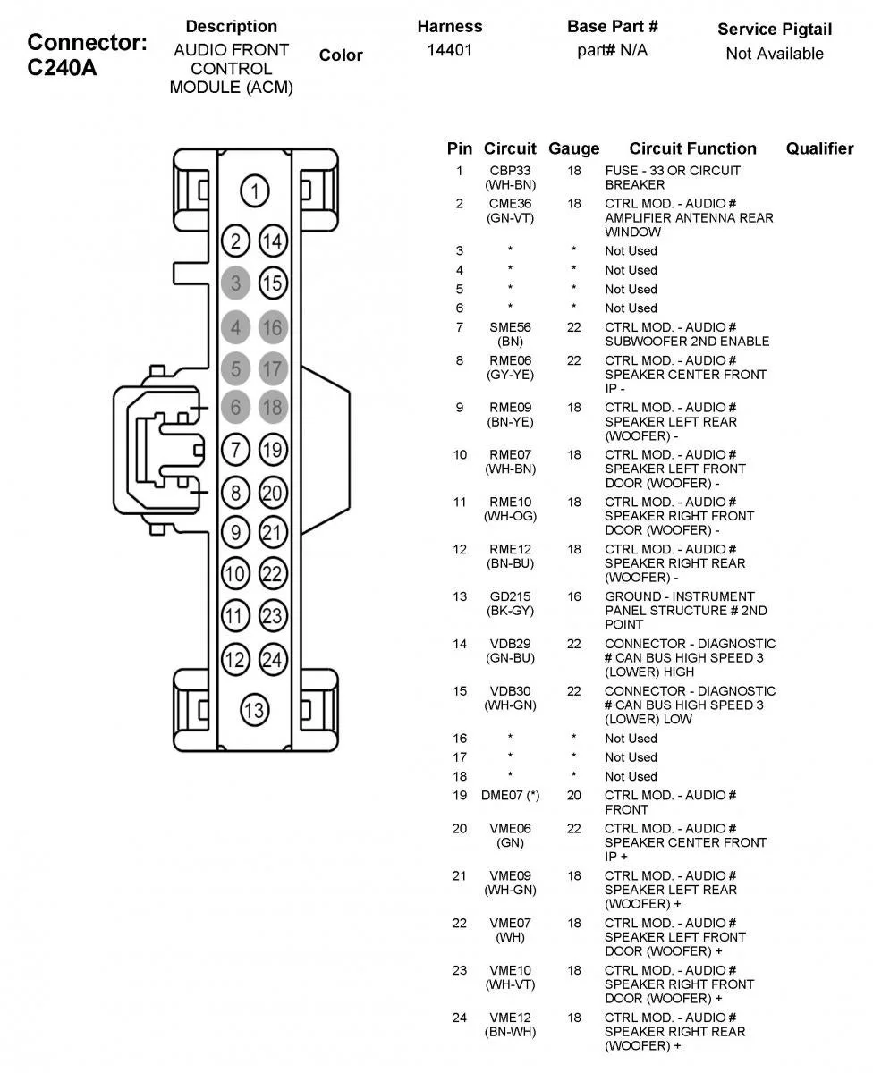 2017 Ford Fusion Stereo Wiring Diagram Wiring Diagram