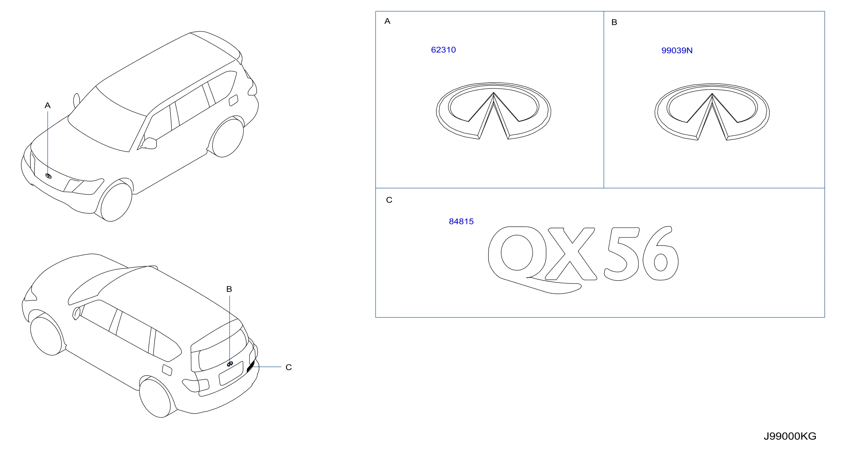 2022 Infiniti Qx50 Wagon Luxe Hatch Emblem K0890 1A60B Genuine Infiniti Part