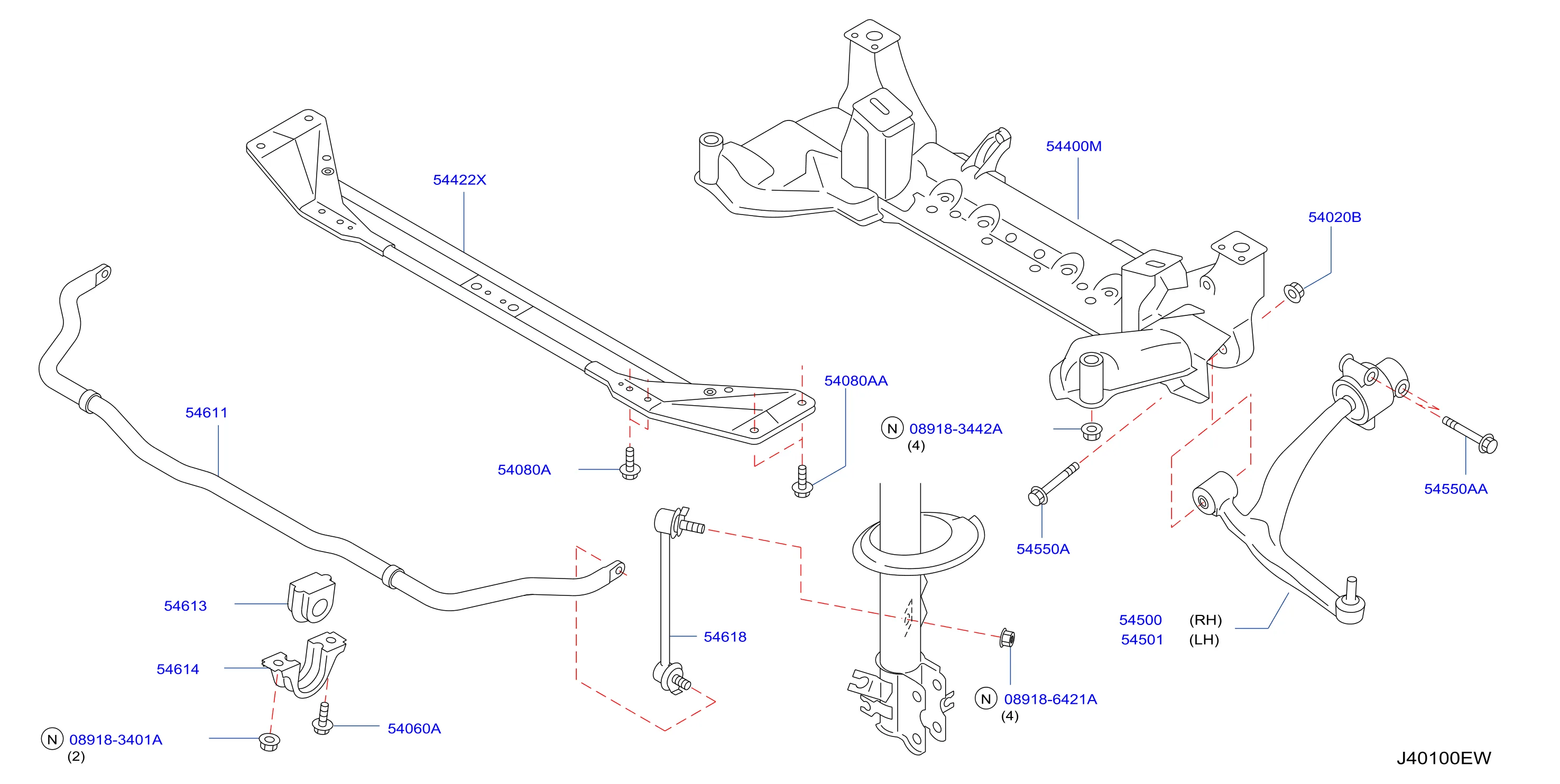 2024 Infiniti Qx50 Wagon Essential Suspension Control Arm Bolt A Fastener Used To Secure A