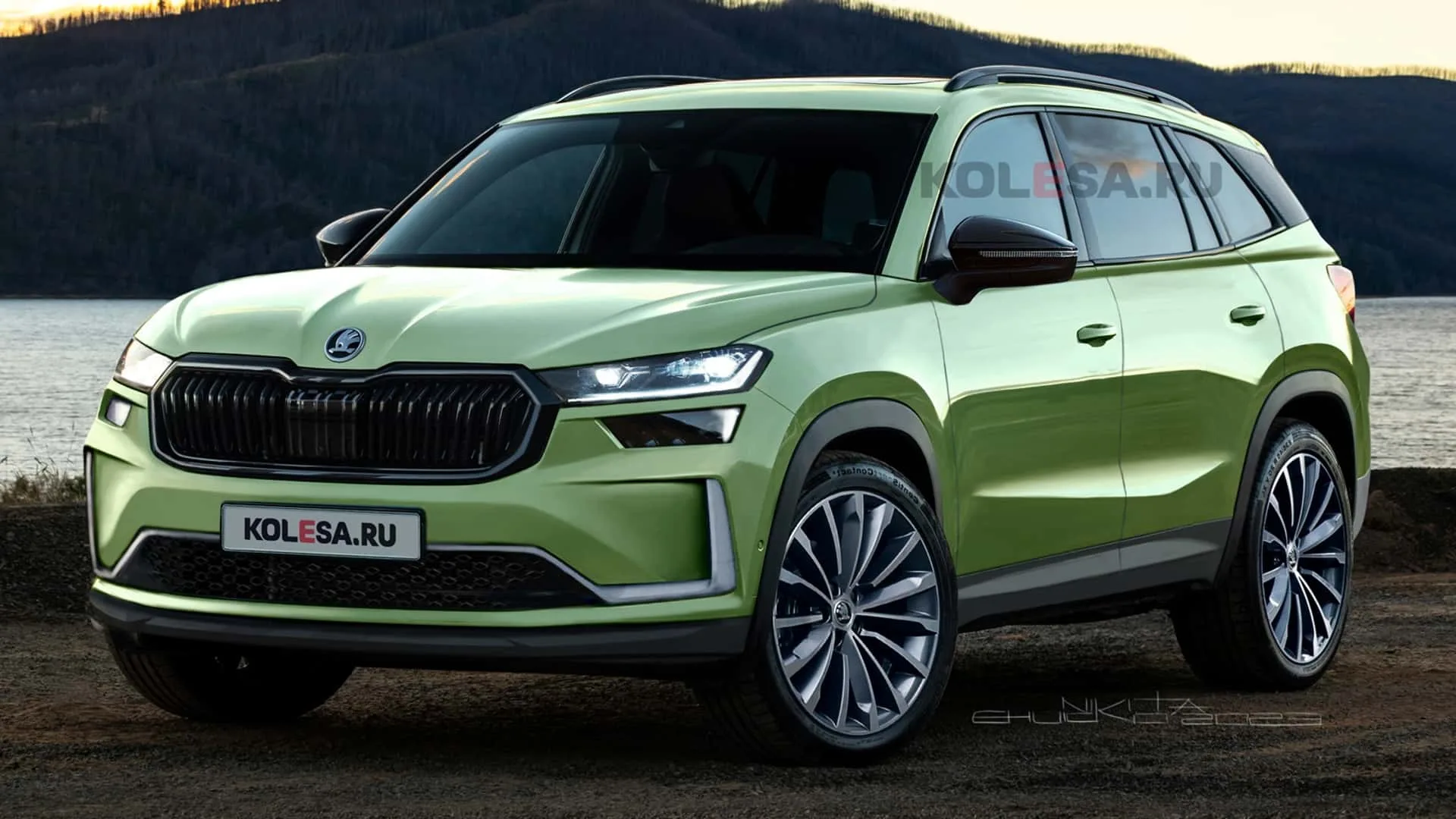 2024 Skoda Kodiaq Rendering Takes After Teasers Suv Debuts October 4