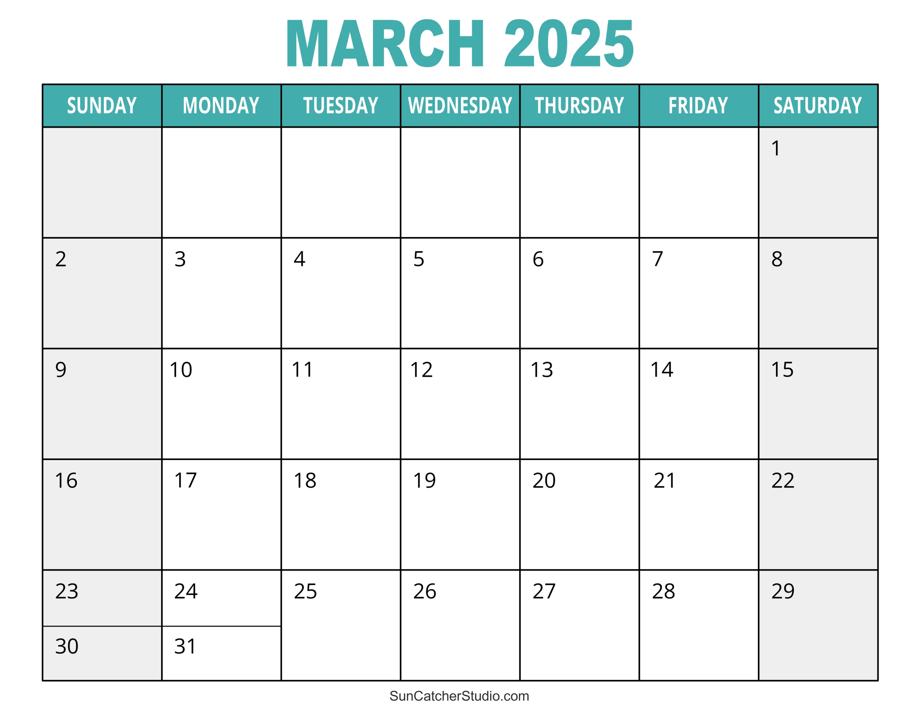 2025 Monthly Calendar Downloadable Pdf Files Brita Colette