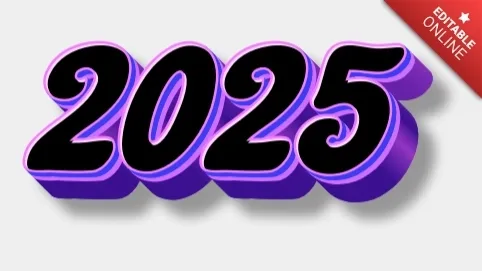2025 Purple Text Effect Generator