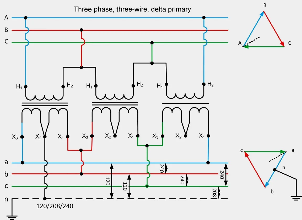 208 230V 60Hz 1Ph Wiring
