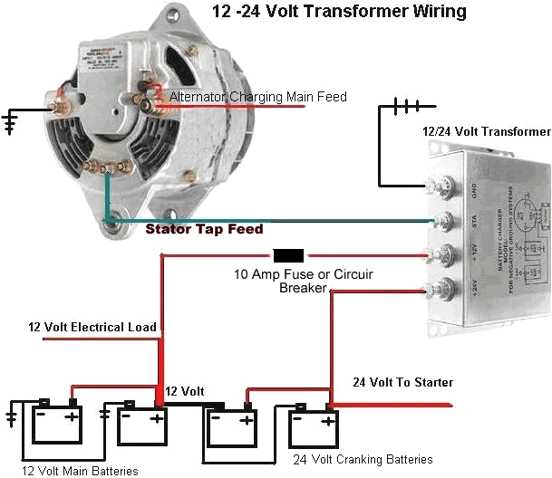 24V Alternator Wiring Diagram Wiring Diagram And Schematic