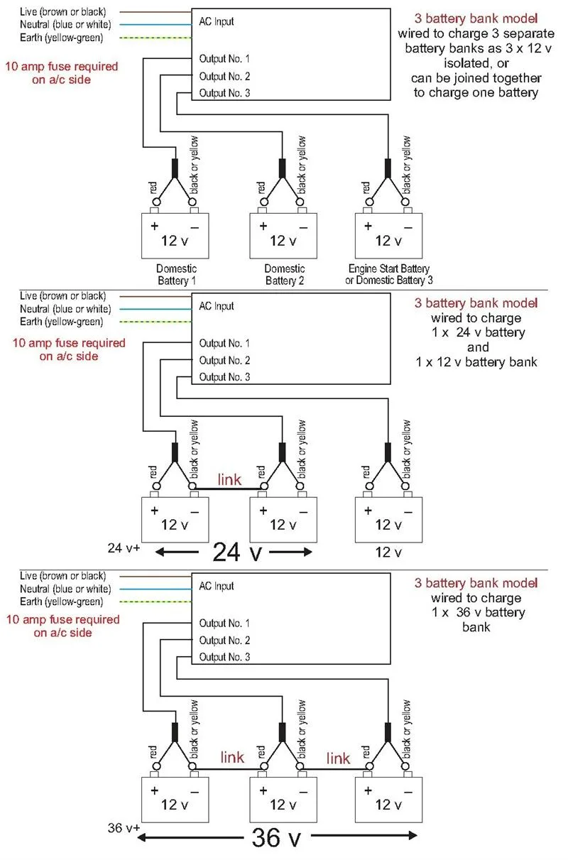 3 Bank Marine Battery Charger Wiring Diagram Wiring Diagram And Schematic